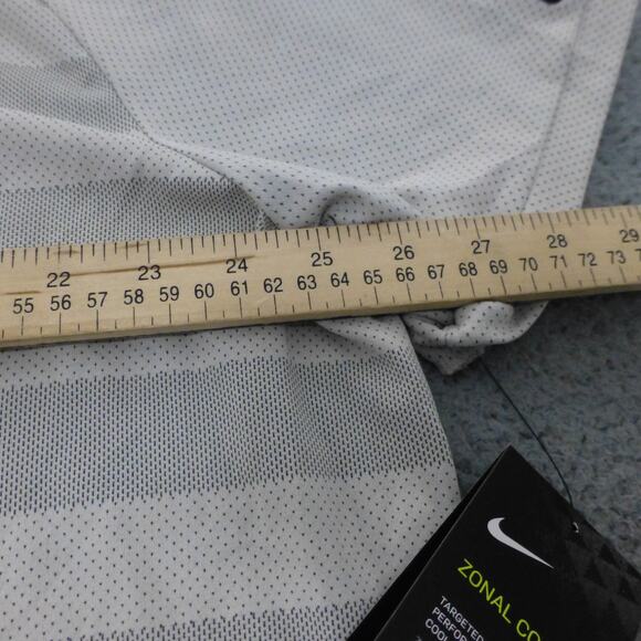 Nike Shirt Mens XXL Zonal Cooling Mesh Gray Striped Golf Polo NWT - Picture 9 of 13